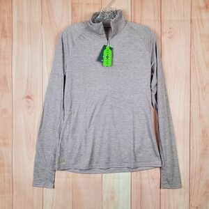 Tentree Destination Top Womens M Twilight Mauve Heather Raglan Sleeve 1/4 Zip